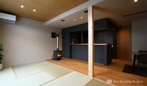 40坪超の大きな平屋！畳リビングがある24帖の広々LDKでくつろぐ和モダンな家