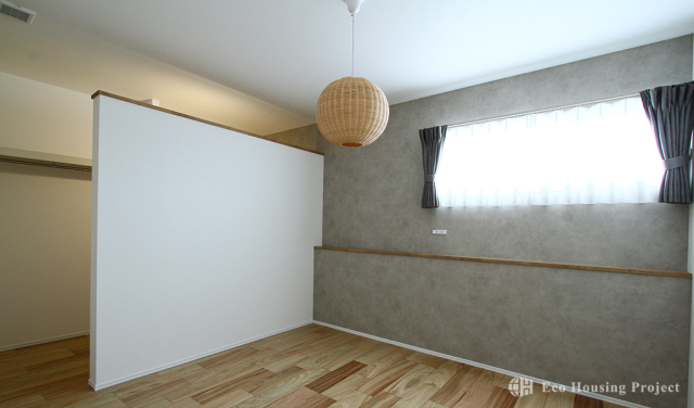 トレンドのグレージュカラーで彩る、インテリアにこだわった家