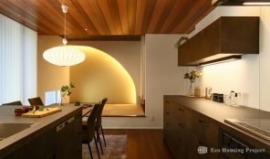 グラフテクトキッチン採用！和モダンインテリアなコートハウス