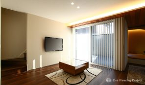 グラフテクトキッチン採用！和モダンインテリアなコートハウス